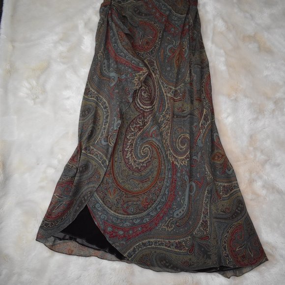 Lauren Ralph Lauren Multicolor Paisley Strapless Dress - Picture 12 of 16